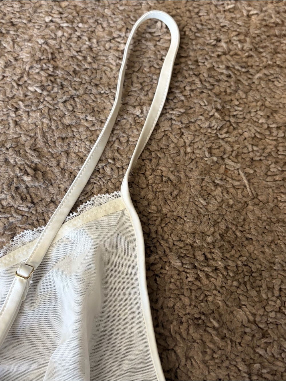 Abercrombie Women’s Sheer Sleep Cami | Pearl | Size Medium - Picture 10 of 12